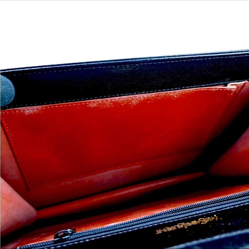 YVES SAINT LAURENT Vintage Shoulder Bag Leather Black w/cover bag P2407J602​​​ - Picture 14 of 16